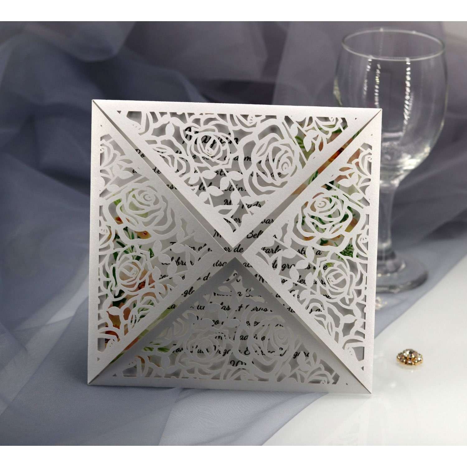 Invitation Card With Envelope Laser Cut Card Beautiful Wedding Invitation Card